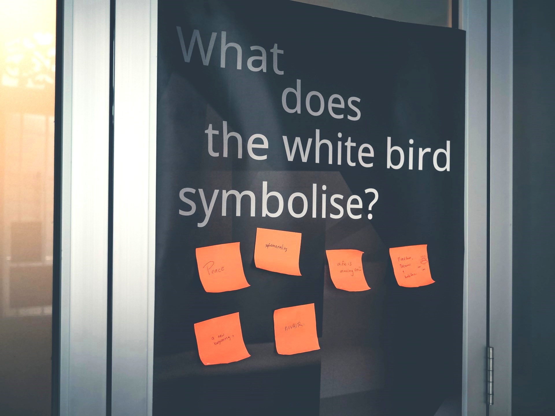 Karaoke Poetry - What does the white bird symbolise?